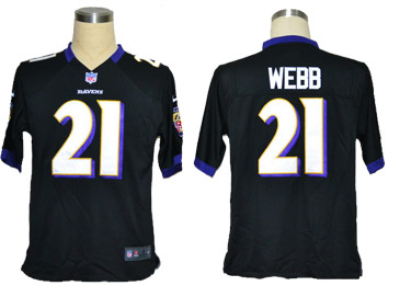 NFL Baltimore Ravens 21 Lardarius Webb Mens Black jersey